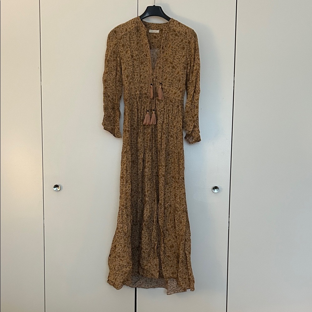 Doen Brown Floral Maxi Dress